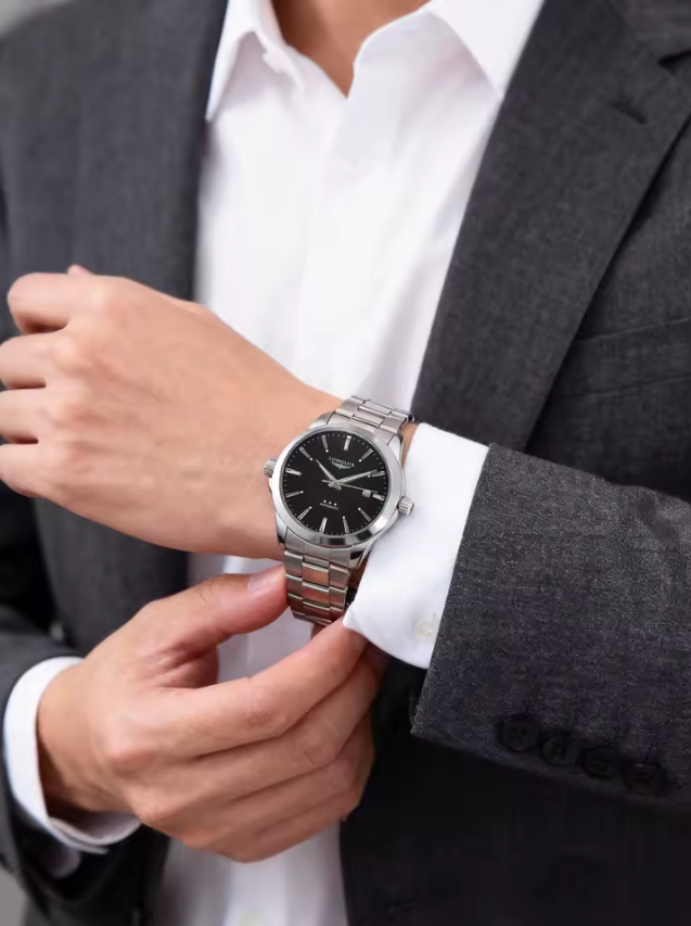 Montre automatique pour homme, style minimaliste moderne, date, mécanique, acier inoxydable, étanche, lumineuse
