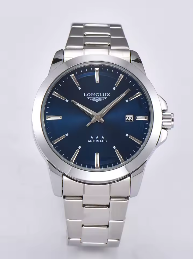 Montre automatique pour homme, style minimaliste moderne, date, mécanique, acier inoxydable, étanche, lumineuse