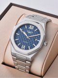 LONGLUX 1 pièce Montre mécanique automatique pour hommes avec calendrier, bracelet en acier, boucle papillon, décontractée et professionnelle