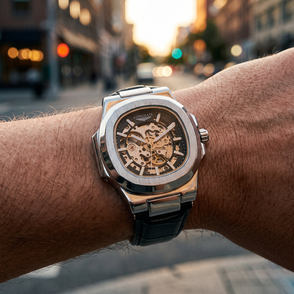 Montre mécanique cuir étanche — image 3